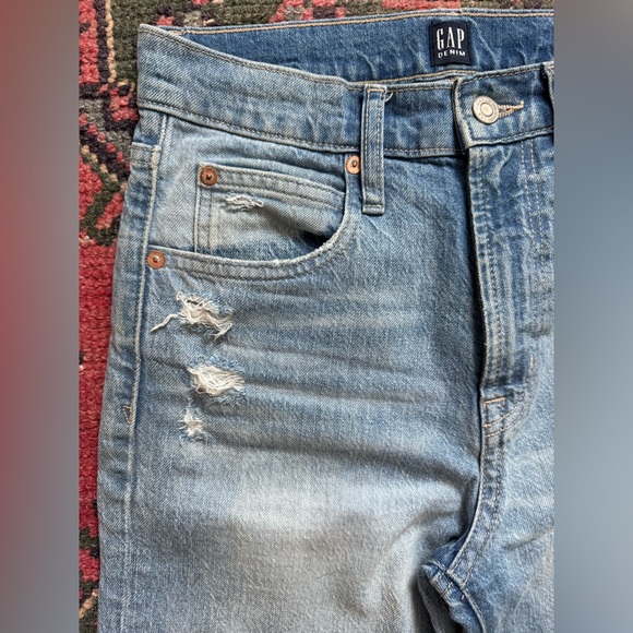 GAP Ankle Flare Distressed Blue Jeans. 24R/00 - Picture 7 of 11
